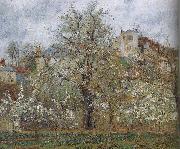 Camille Pissarro spring flowering gardens and trees painting